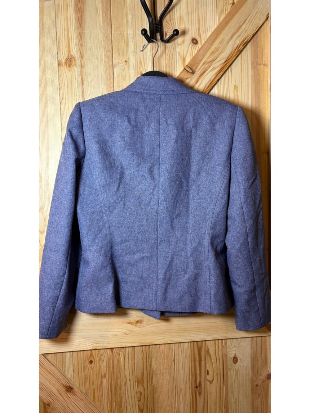 Le Suit Purple Herringbone Blazer Women's Size 10 - Picture 4 of 8